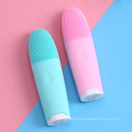 Stocked wholesale high-end mini style face massager sonic facial silicone cleansing brush with Customizable private label